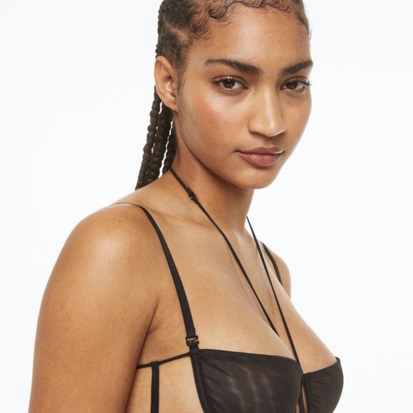 H&M Non Padded Underwire Mesh Bra size 12 - Picture 5 of 7